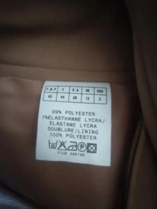 Tailleur falda color marrón claro,Top 3 Suisses, T40 – photo 9